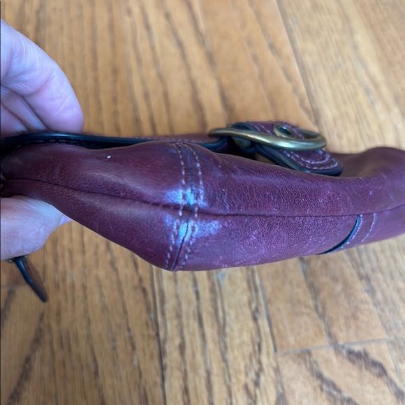 Coach Burgundy Leather Wristlet - Picture 10 of 10